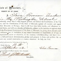 LOYALTY OATH OF CLARA POORMAN OF MISSOURI, COUNTY OF ST. LOUIS