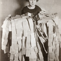Photograph of Suffrage Worker with News Clippings.jpg
