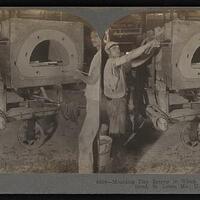 Moulding clay retorts in which coal gas is manufactured, St. Louis, Mo., U.S.A.