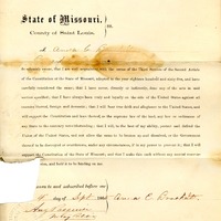 LOYALTY OATH OF ANNA C. BRACKETT OF MISSOURI, COUNTY OF ST. LOUIS