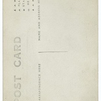 Photographic postcard of Dovie Wright Jordan-back