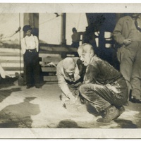 "DUCKING IN FLOUR FOR COINS"