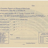 As You Like It ticket order form