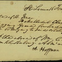 RECEIPT SIGNED A. HOFFMAN, ST. LOUIS, FEBRUARY 16, 1839