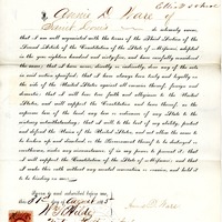 LOYALTY OATH OF ANNIE D. WARE OF MISSOURI, COUNTY OF ST. LOUIS